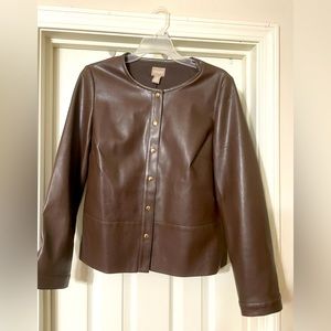 Chico’s leather-look jacket